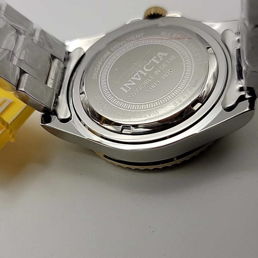 NEW 69476 Invicta Specialty Rowan Men's Watch - 40mm, Gold Steel 3 Link Bracelet